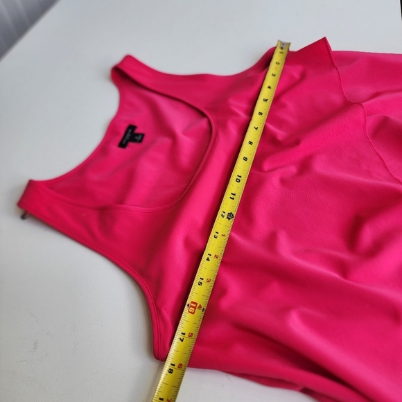 Ann Taylor Women's Tiered Hot Pink Sleeveless Layered Dress Size 6 - Picture 8 of 13